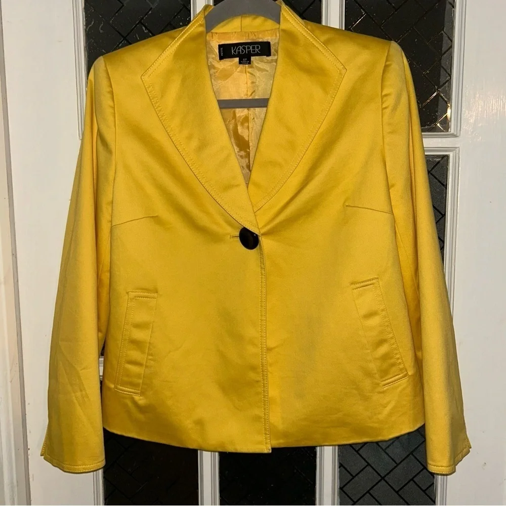 🍀 3 for $25 Kasper Retro Yellow Blazer Vintage